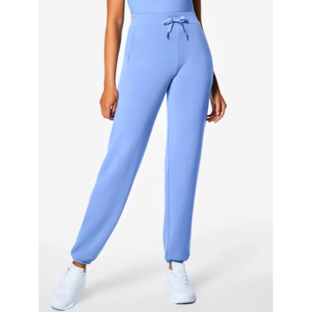 Spanx AirEssentials Joggers Cornflower Blue High-Rise Waist Sweats Sweatpants XS
